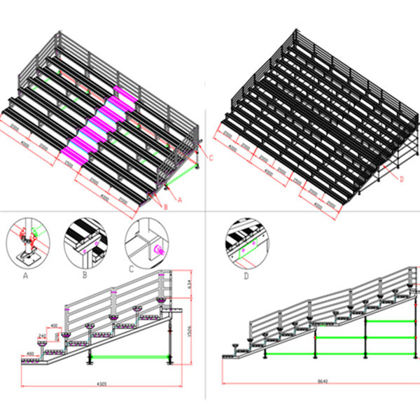 Retractable Grandstand Seating Indoor/Outdoor