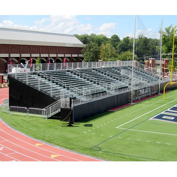 4 rows aluminum bleachers with plastic seats