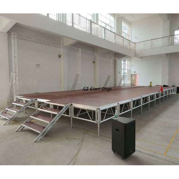 Easy-assembled aluminum truss stage for events and concerts