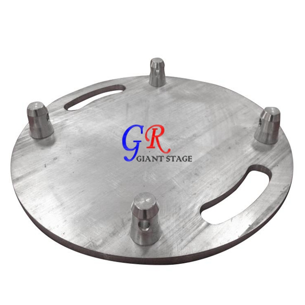 Aluminum round base plate for truss display