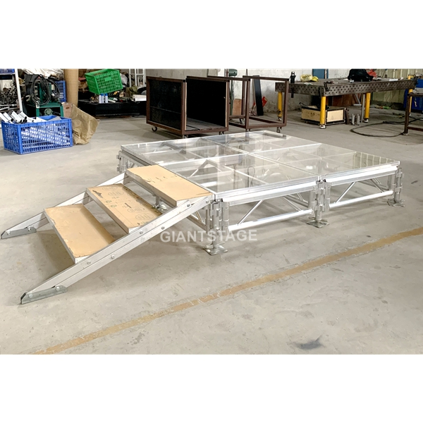 aluminum glass stage for wedding