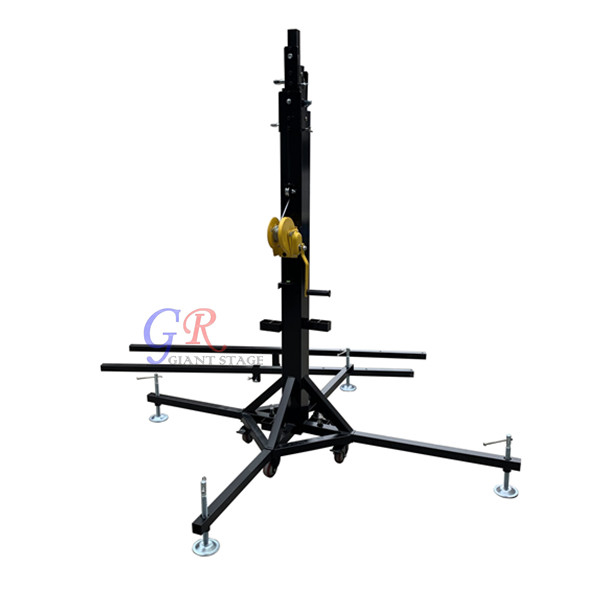 upright 6m lifting tower lighting stand crank