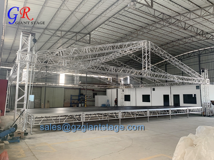 Aluminum roof tent truss stage ,stage truss roof event 15m x 12m x 10m