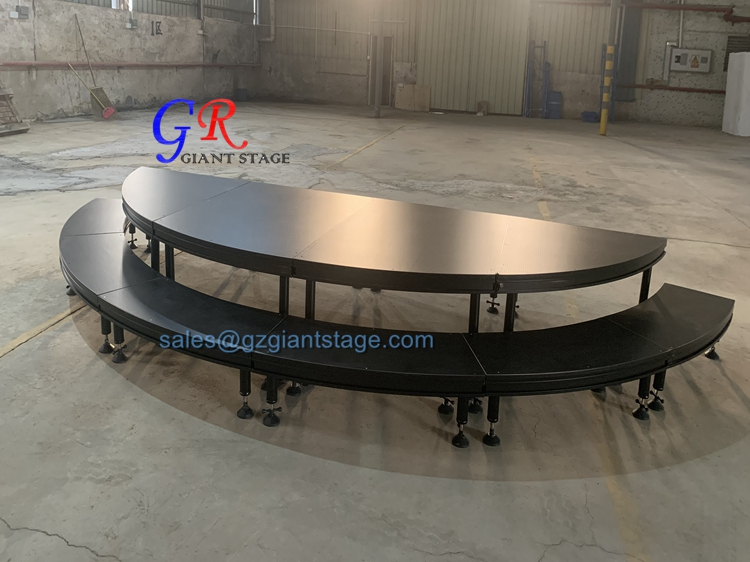 New Design Portable Aluminum Stage Mobile Truss Stage Wooden Platform Stage