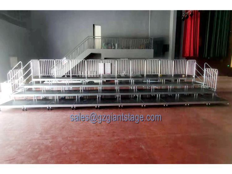 12m Span Aluminum Portable Bleachers Indoor Bleachers Aluminum Stage