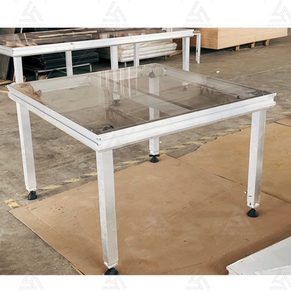 Good Quality 4 x 4 Transparent Glass Portable Stage Arcylic Stage for sale